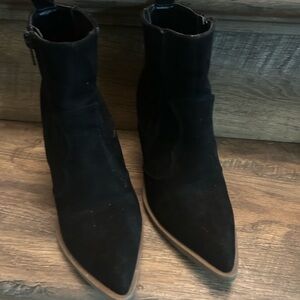 JustFab Black Ankle Booties